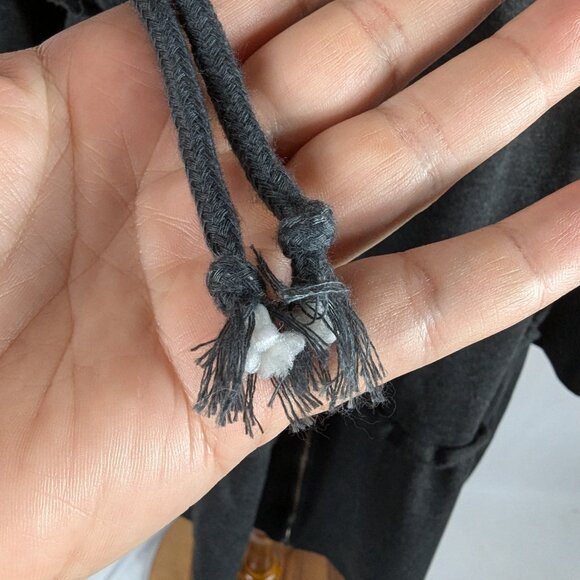 Grace Karin Gray Tiered Ruffle Hoodie Tunic Top Dress Womens Sz Medium M NEW NWT - Picture 5 of 10